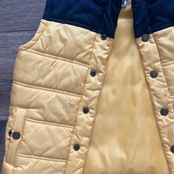 Janie and Jack Blue Yellow Boys Puffer Vest Winter Outerwear Size 3 4 - Picture 2 of 12